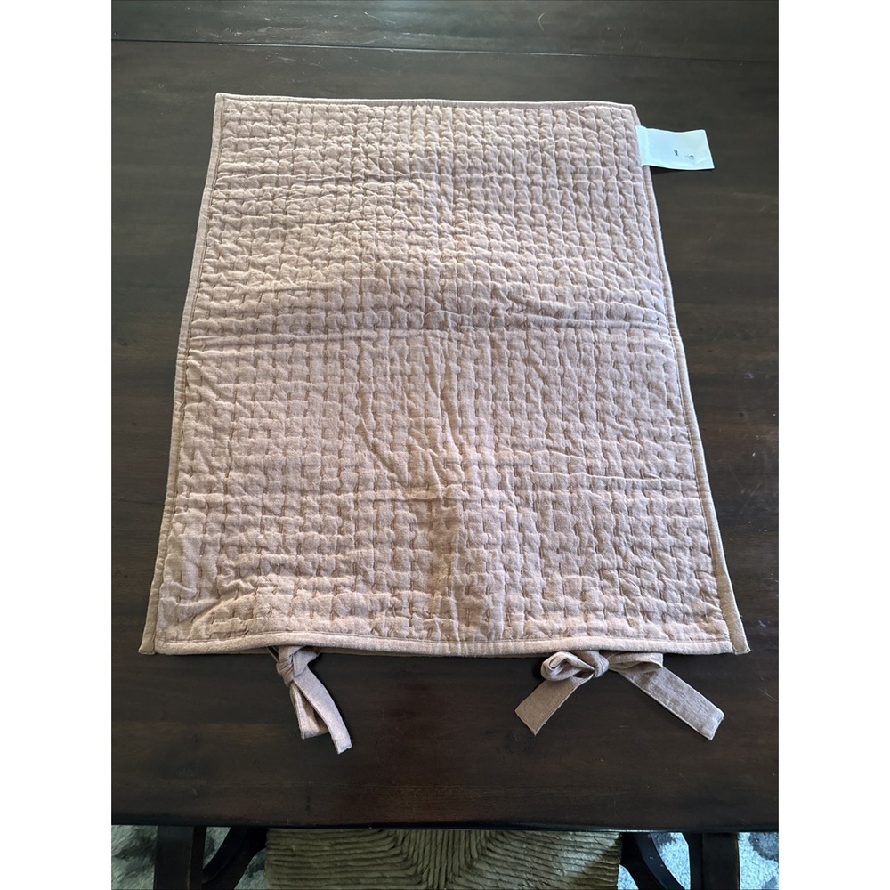 Pottery Barn Pillow Sham STANDARD Pickstitch Cotton Quilted Brick Rust for Fall - Picture 4 of 5